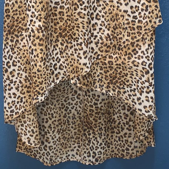 Flamingo High Low Leopard Print Skirt 📢 5 for $20 - Picture 2 of 5
